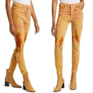 NWT MOTHER Looker High-Rise Tie-Dye Corduroy Skinny Jeans Size 25